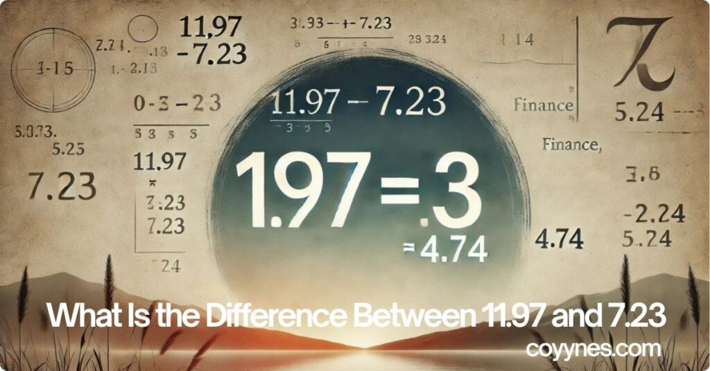 What Is the Difference Between 11.97 and 7.23? A Comprehensive Explanation What Is the Difference Between 11.97 and 7.23