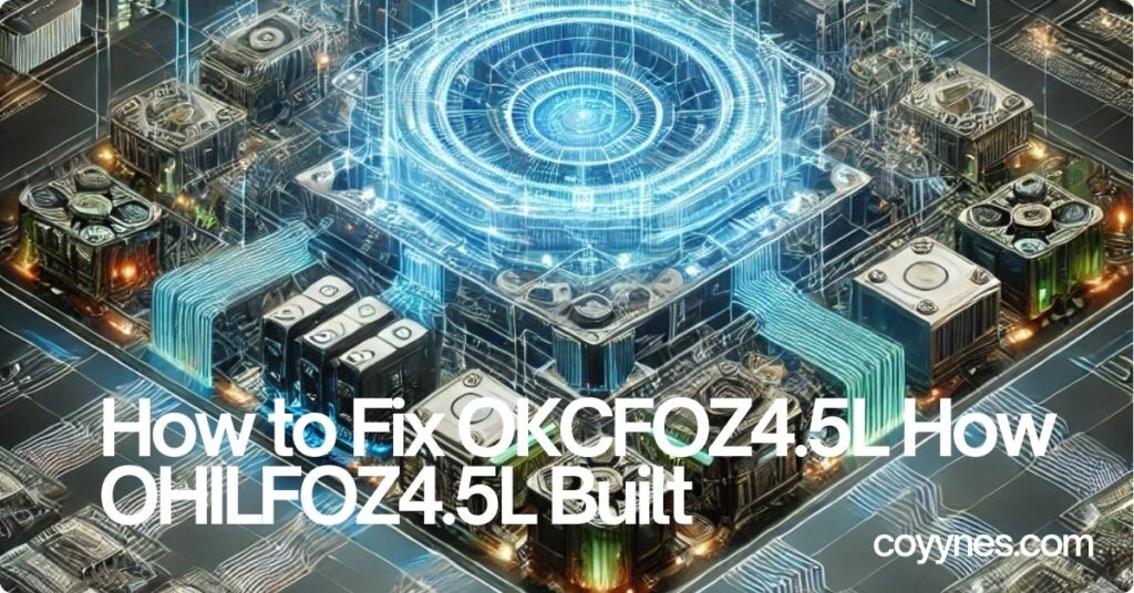 How to Fix OKCFOZ4.5L How OHILFOZ4.5L Built